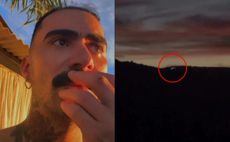 Influenciador Mayk Leão registrou um enorme objeto luminoso sobre uma área rural do Paraná. Imagens, sons incomuns e o desaparecimento repentino da estrutura chamaram atenção nas redes sociais.