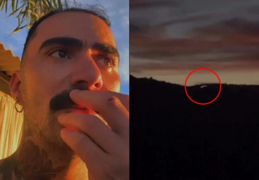 Influenciador Mayk Leão registrou um enorme objeto luminoso sobre uma área rural do Paraná. Imagens, sons incomuns e o desaparecimento repentino da estrutura chamaram atenção nas redes sociais.